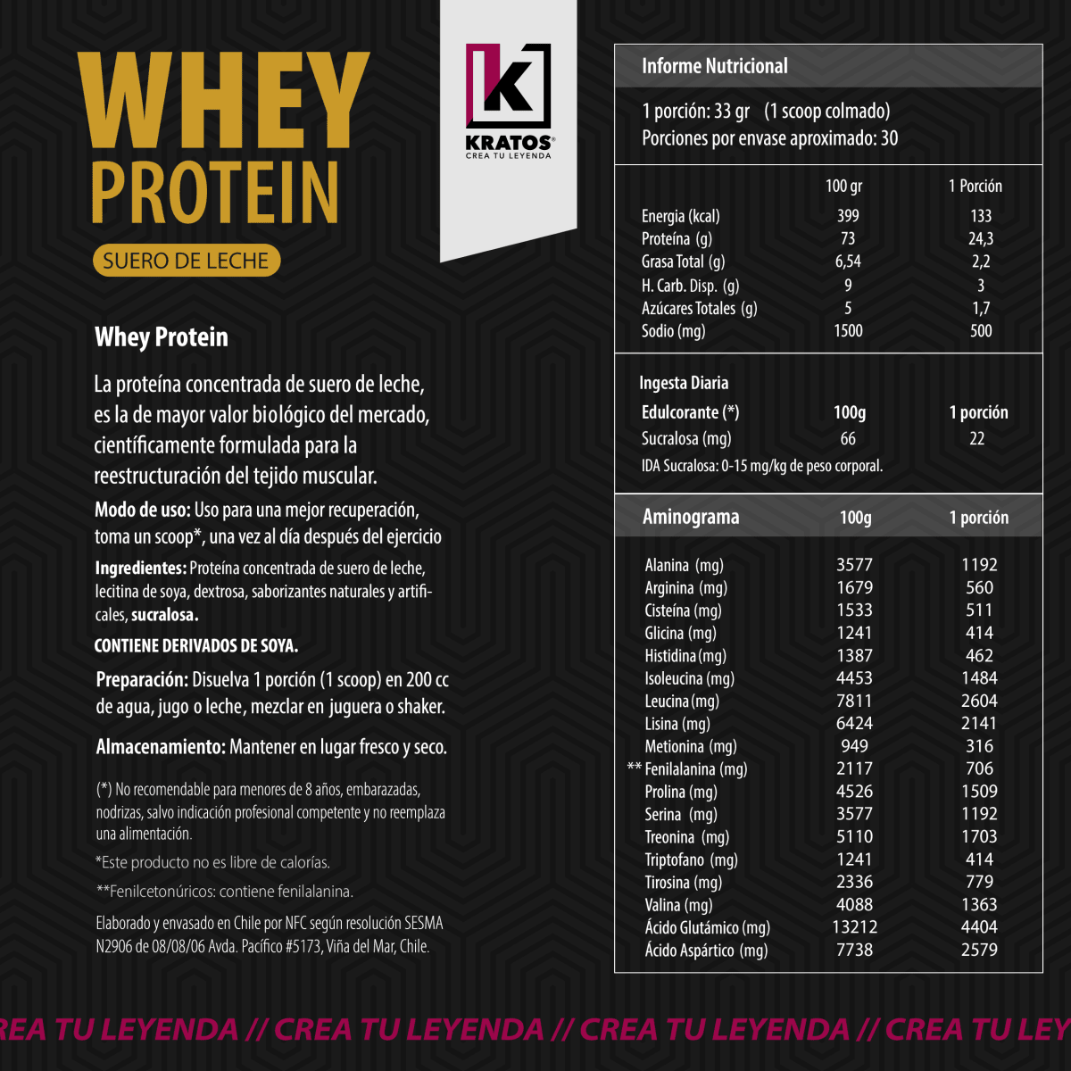 Whey protein sabor mango crema