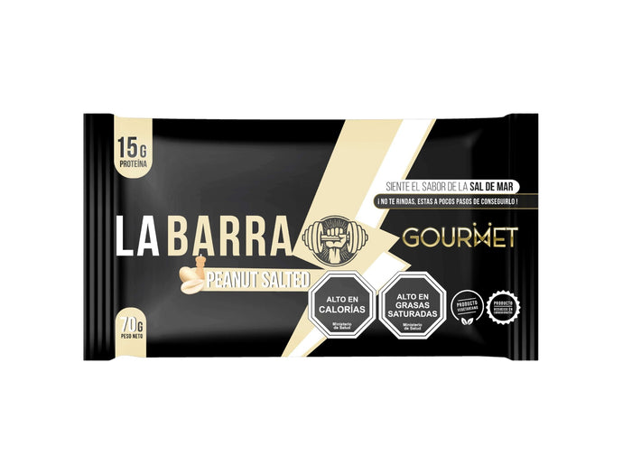 Barra Gourmet Peanut Salted – 15 gramos de proteína – Con sal de Mar
