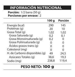 Chocolate caramelo 20 gramos de proteína