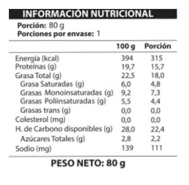 Maní frambuesa 15 gramos de proteína