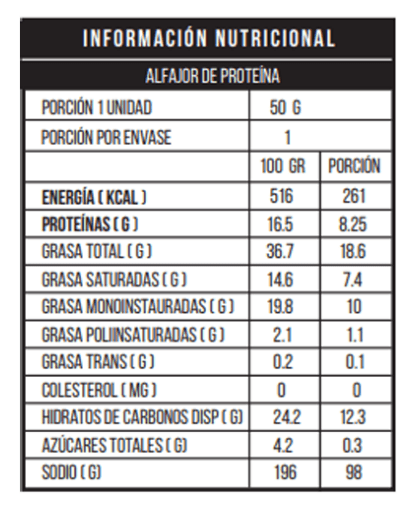Alfajor de proteína sabor maní